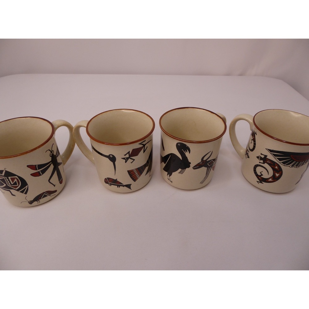 VTG Kay Mallek Original Tuscan Arizona Southwestern Set of 4 Mugs